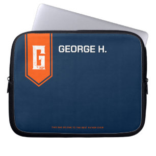 Oranje Blauwe Laptop Hoes voor Man