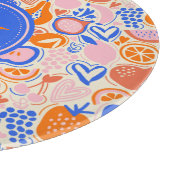 Oranje Blauwe Monogram Groenten Snijplank (Hoek)