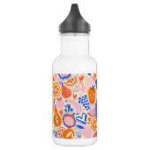 Oranje Blauwe Monogram Groenten Waterfles (Links)