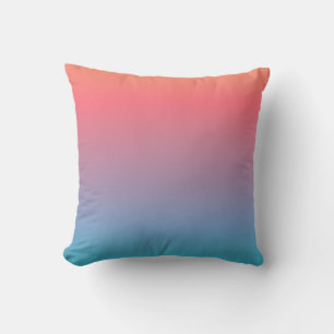 Oranje Blauwe Ombre Modern Kussen