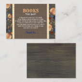 Oranje blauwe roestpompoenen voor Baby Informatiekaartje (Voorkant / Achterkant)