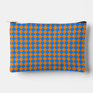 Oranje Blauwe Ruitpatroon Klein Etui