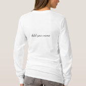 Oranje blauwe stippen abstract toevoegen naamtekst t-shirt (Achterkant)