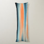 Oranje blauwe strepen lichaamskussen (Achterkant (Verticaal))