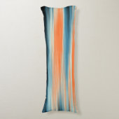 Oranje blauwe strepen lichaamskussen (Voorkant Verticaal)