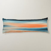 Oranje blauwe strepen lichaamskussen (Achterkant)