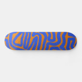 Oranje blauwe strepen persoonlijk skateboard (Horizontaal)
