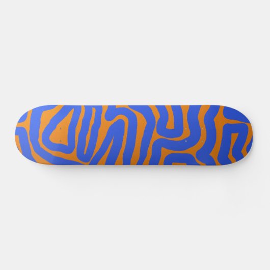Oranje blauwe strepen persoonlijk skateboard (Horizontaal)