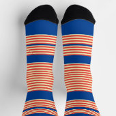 Oranje blauwe strepen sokken (Top)