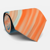 Oranje blauwe strepen stropdas (Opgerold)