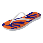 Oranje blauwe Teenslippers (Schuin)