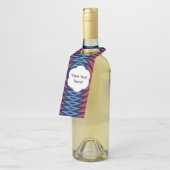 Oranje Blauwe Windmolen Abstract Ontwerp Flessenhanger (Schuin)