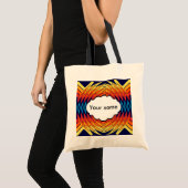 Oranje Blauwe Windmolen Abstract Ontwerp Tote Bag (Voorkant (product))
