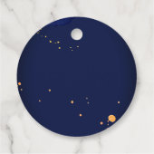 Oranje blauwe zeebrasem blauw dank u bedankjes labels (Achterkant)