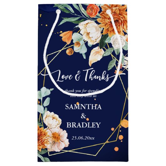 Oranje blauwe zeebrasem blauw dank u klein cadeauzakje (Achterkant)