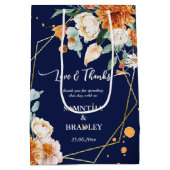 Oranje blauwe zeebrasem blauw dank u medium cadeauzakje (Achterkant)