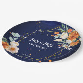 Oranje blauwe zeebrasem - blauw - douanenaam papieren bordje (Gekanteld)