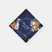 Oranje blauwe zeebrasem - blauw - douanenaam servet (Hoek)