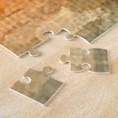 Oranje Blauwe Zonneboot Waterverf Legpuzzel (Zijkant)