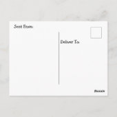 Oranje, blauwe, zwarte digitale fluïde kunst briefkaart (Achterkant)