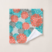 Oranje Blauwgroen Bad Handdoek (Wasdoekje)