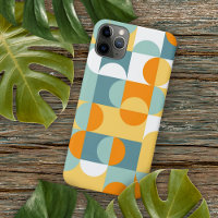 Oranje Blauwgroen blauw Seafoam Green Retro Art Pa