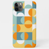 Oranje Blauwgroen blauw Seafoam Green Retro Art Pa Case-Mate iPhone Case (Achterkant)