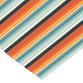 Oranje Blauwgroen gestreept Korte Tafelloper (Hoek)