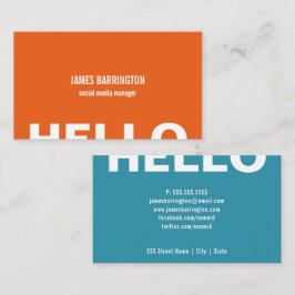 ORANJE BLAUWGROEN HALLO | VISITEKAARTJES