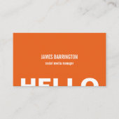 ORANJE BLAUWGROEN HALLO | VISITEKAARTJES (Voorkant)