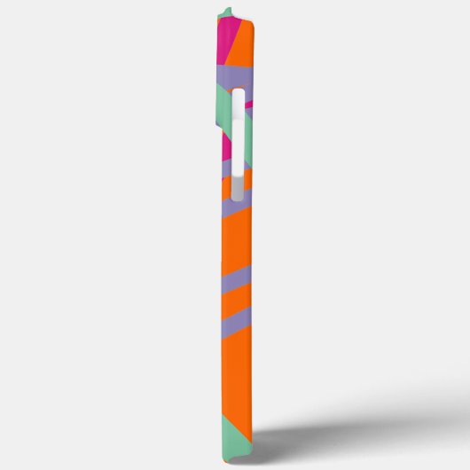 Oranje Blauwgroen Paarse roze lijnen Scribbles Art Case-Mate iPhone Case (Achterkant / Links)