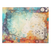 Oranje, Blauwgroen, Paarse waterverf spatten pagin Notitieblok (Voorkant)