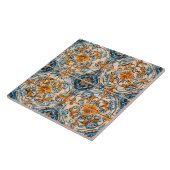 Oranje Blauwgroen Portugese Tegels voor Timeless B Tegeltje (Zijkant)