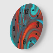 Oranje Blauwgroen zwemmen Abstract ontwerp Grote Klok (Hoek)