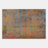  Oranje blauwtextuur van het land Inpakpapier Vel (Voorkant 2)