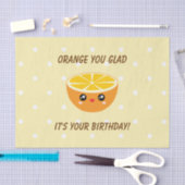 Oranje, blij dat het jouw verjaardag Kawaii Cute i Tissuepapier (Craft)