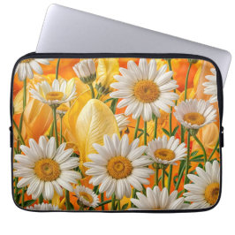 Oranje blij dat het zomer is laptop sleeve