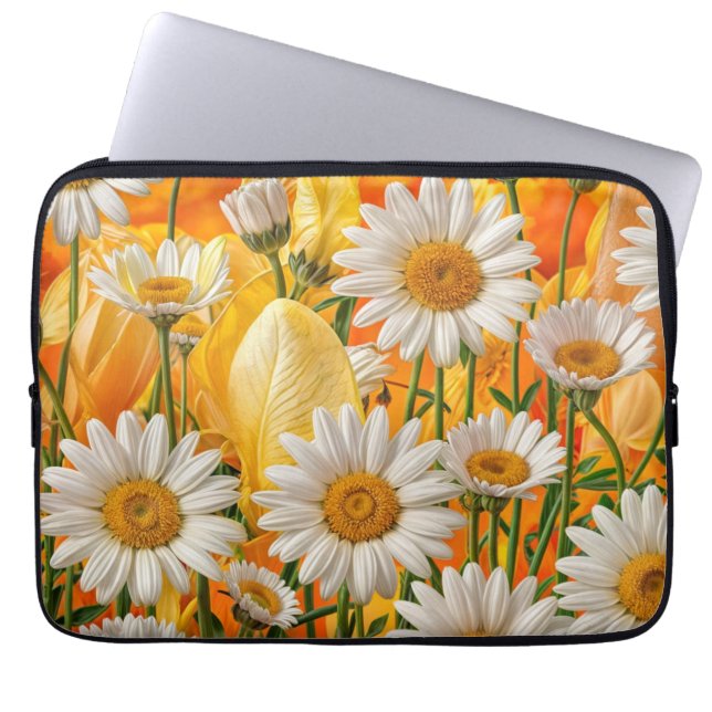 Oranje blij dat het zomer is laptop sleeve (Voorkant)