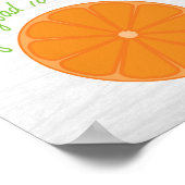 Oranje blij dat het zomer is poster (Hoek)