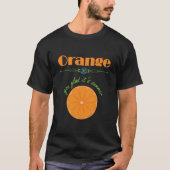 Oranje blij dat het zomer is t-shirt (Voorkant)