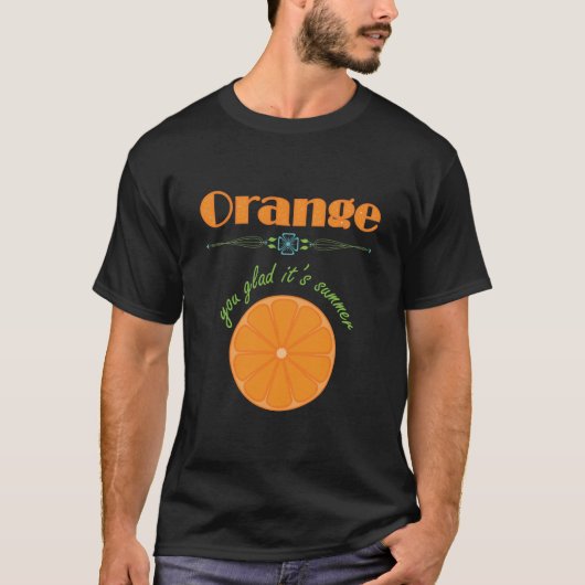 Oranje blij dat het zomer is t-shirt (Voorkant)