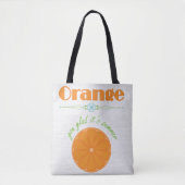 Oranje blij dat het zomer is tote bag (Voorkant)