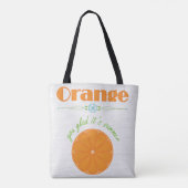 Oranje blij dat het zomer is tote bag (Achterkant)