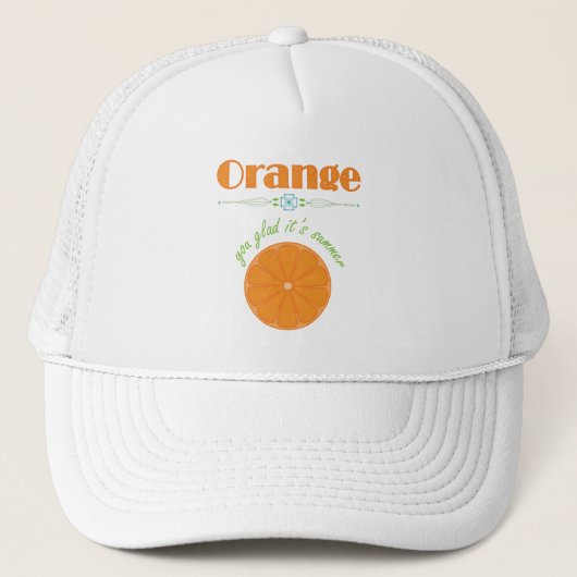 Oranje blij dat het zomerAfstuderen is Trucker Pet (Voorkant)