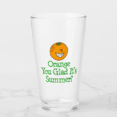 Oranje blij dat het zomerbont is glas (Voorkant)