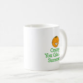 Oranje blij dat het zomerbont is koffiemok (Voorkant rechts)