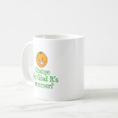 Oranje blij dat het zomerbont is koffiemok (Voorkant links)