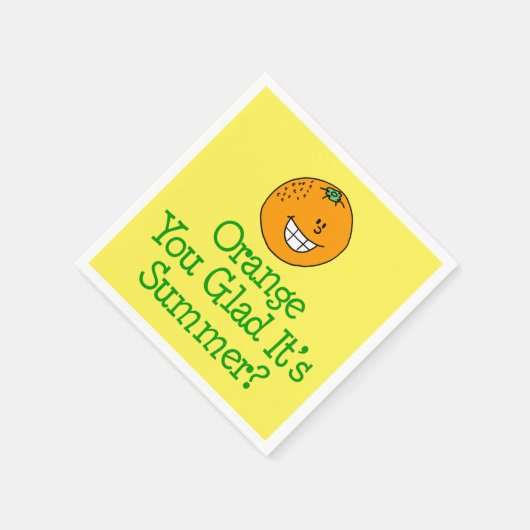 Oranje blij dat het zomerbont is servet (Hoek)