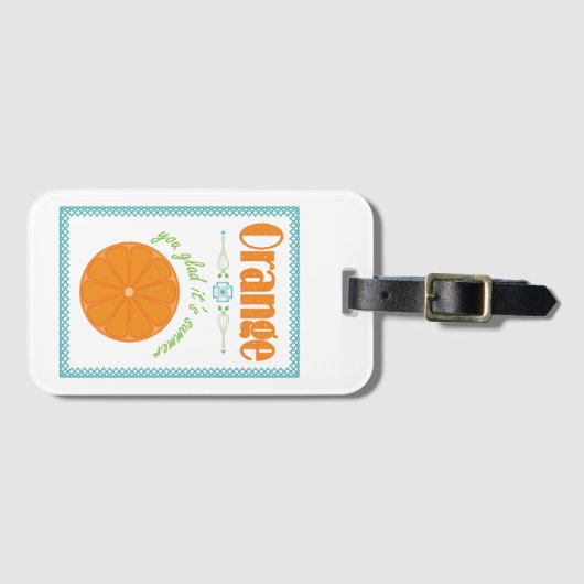 Oranje blij dat het zomereinde van het schooljaar bagagelabel (Voorkant (horizontaal))