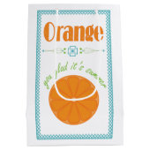 Oranje blij dat het zomereinde van het schooljaar  medium cadeauzakje (Achterkant)